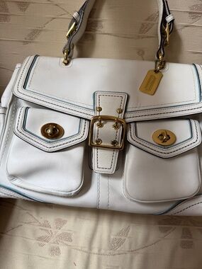 NOT FOR SALE Coach Dapne 2005 White Leather Satchel ltd edition